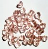 40 7x8mm Transparent Pink Pillow Beads